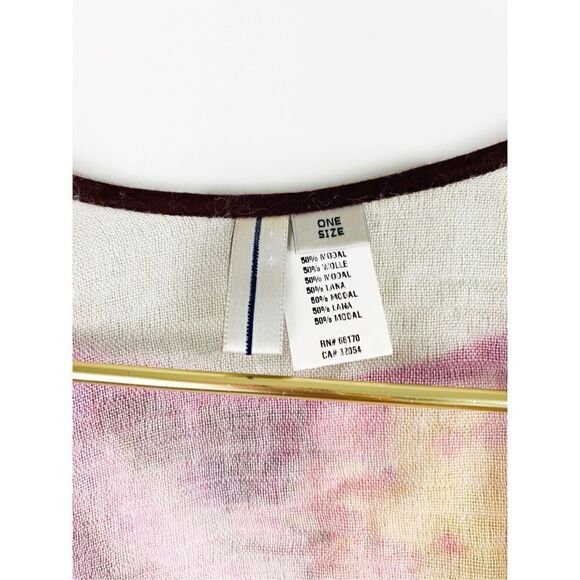 Anthropologie Blank London Kimono Poncho Floral Wool Blend Multicolor One Size - Picture 3 of 8